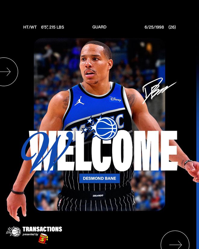 魔术官宣7换1重磅交易！贝恩晒表情，总裁盛赞其顶级后卫