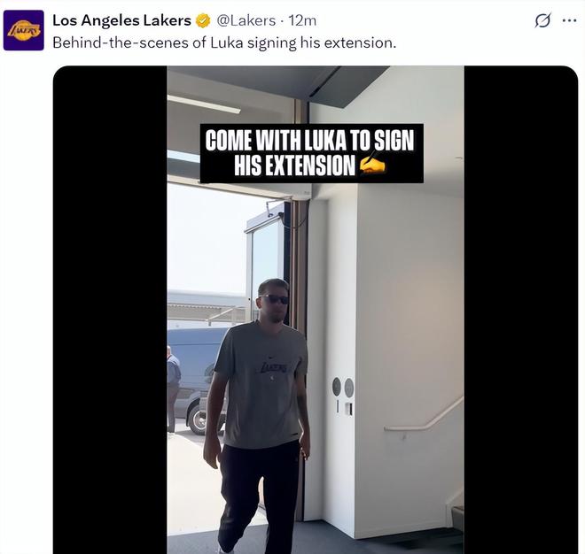 东契奇与湖人达成3年1.65亿美元续约，湖人7小时狂发11条推文热捧东皇