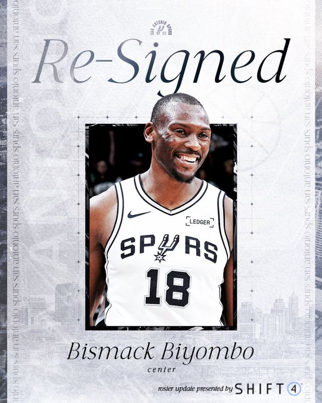 马刺官宣签下比永博 老将开启第15个NBA赛季